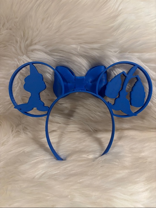 Hand Crafted Blue Sorcerer Mouse Ear Headband with Star Bow - Picture 12 of 12